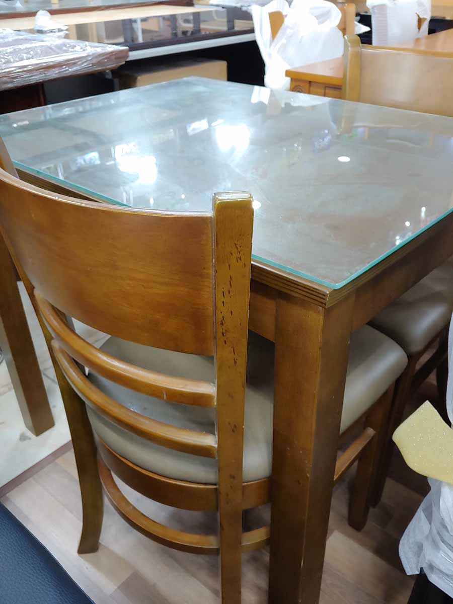 2인 식탁 (의자/유리 포함) 850x650