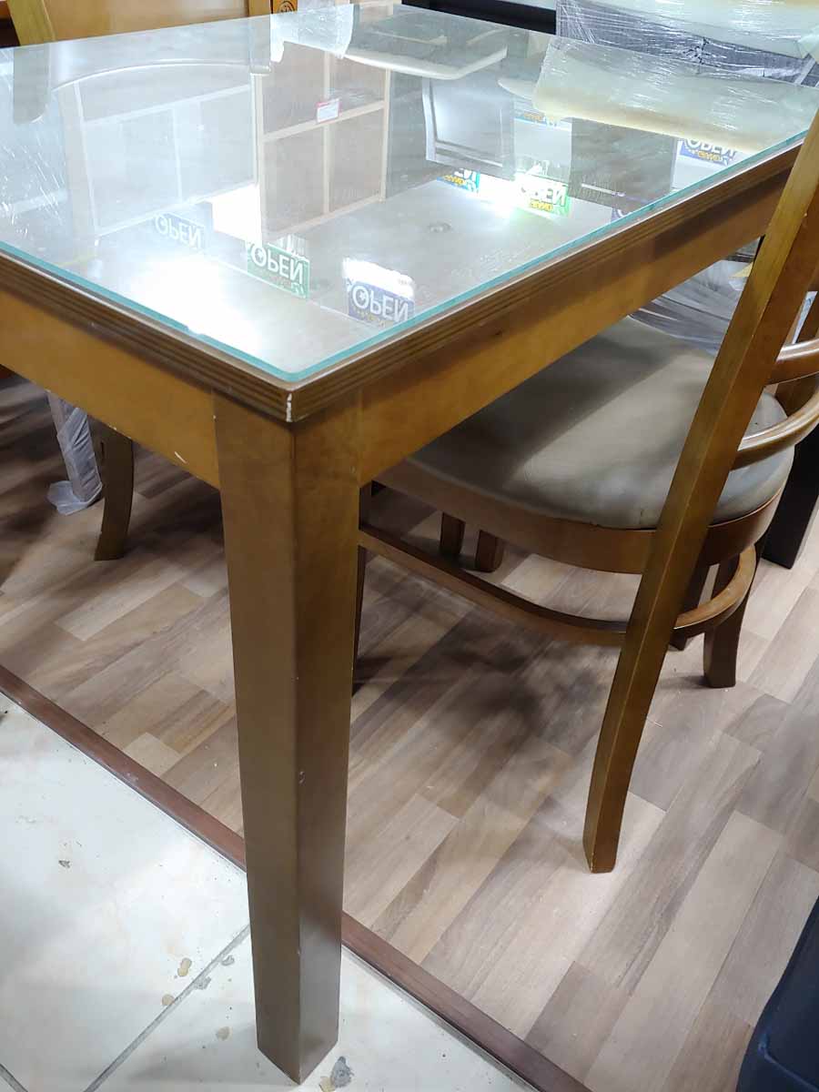 2인 식탁 (의자/유리 포함) 850x650